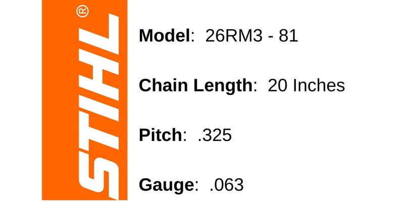 STIHL 26RM3-81 Oilomatic Rapid Micro 3 Saw Chain, 20" - 2 Pack - Image 2