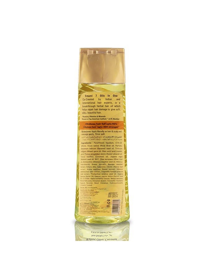 emami 7 Oils in One Damage Control Hair Oil | With Pro VM Complex | 7 Herbal extracts and oils | Reduce Hair Fall Upto 96% | Makes Hair Upto 20X Stronger | Non Sticky Hair Oil | 200ml (Pack Of 1) - Image 2