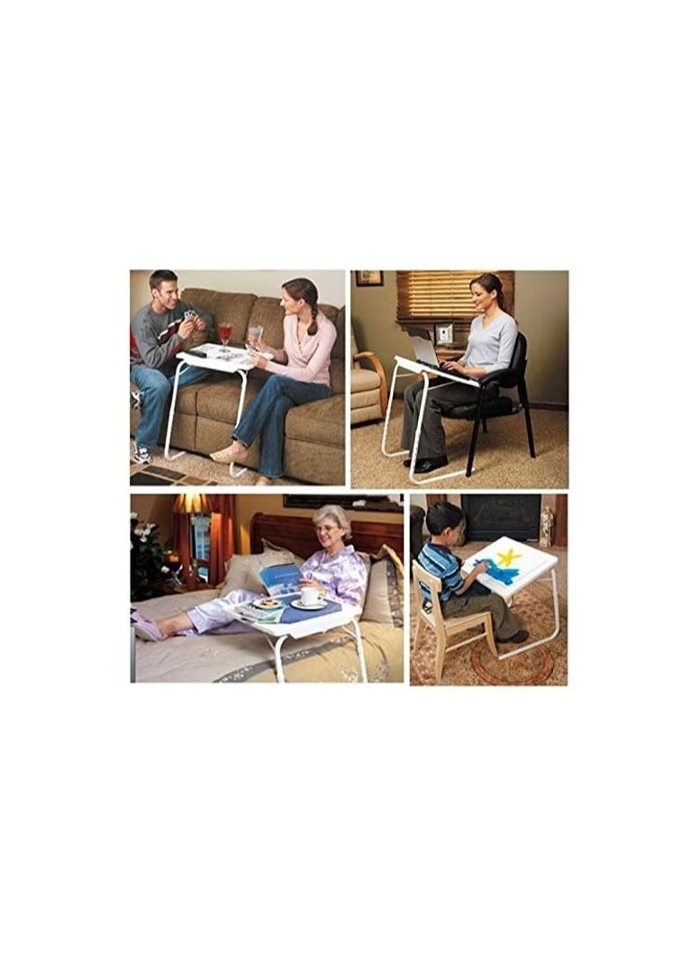 Generic Small Desk Mate Foldable Folding Adjustable Tray Table  - Image 3
