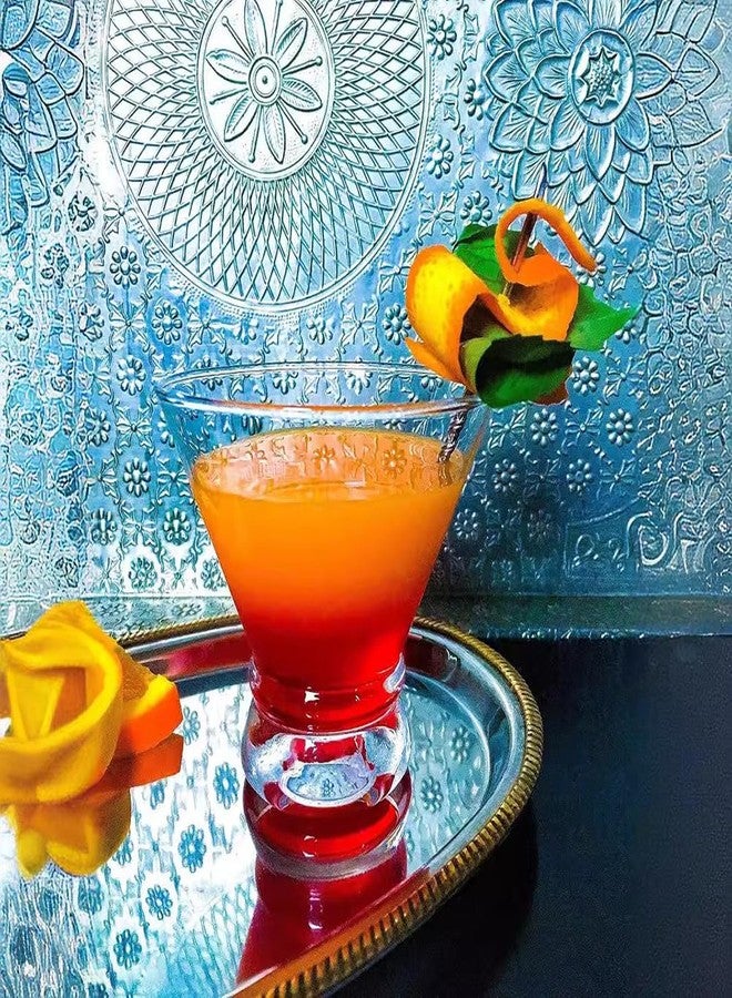 طقم كؤوس مارتيني بدون ساق من وايبت، 4 قطع، سعة 8 أونصات، بقاعدة سميكة، مثالية للمشروبات مثل مارغريتا، مانهاتن، وكوزموبوليتان، وللحفلات، وأعياد الميلاد، وهدية مثالية للمنزل الجديد، مصنوعة من الكريستال الشفاف. - Image 5