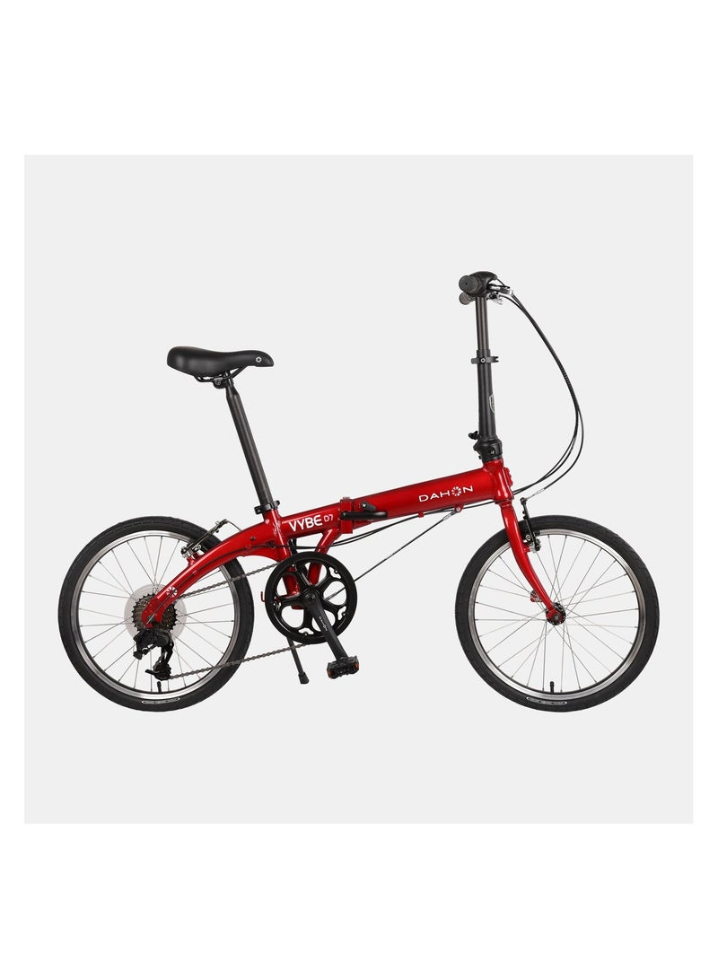 Dahon Vybe D7 Folding Bike | 20 Inch Wheel Size | 7 Speed | Red Color - Image 2