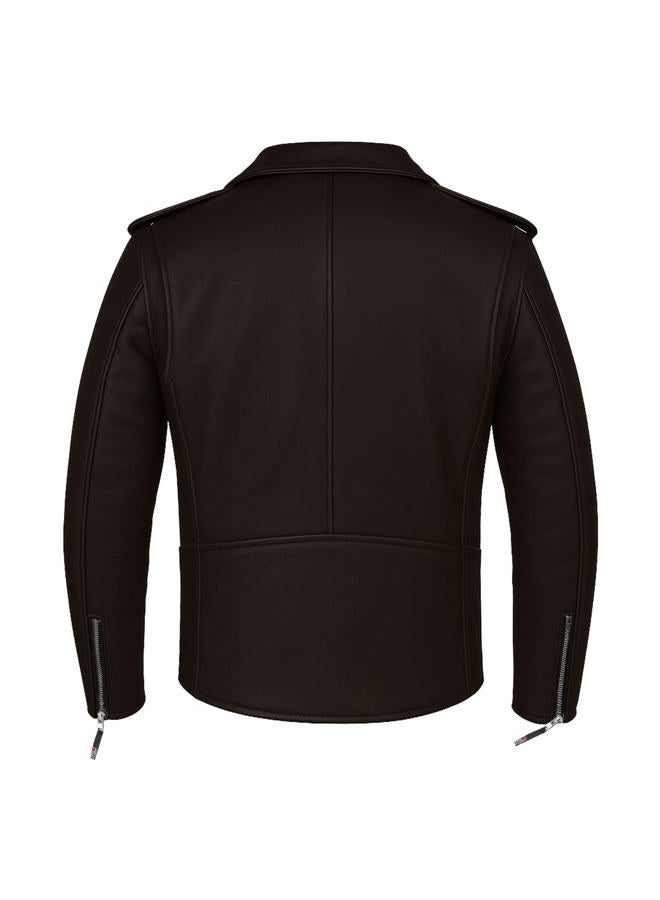 Jackets 4 Bikes Men ICONIC Motorcycle Premium Natural Buffalo Leather Side Lace Conceal Carry Pockets Street Cruiser Brown XXL - Image 2