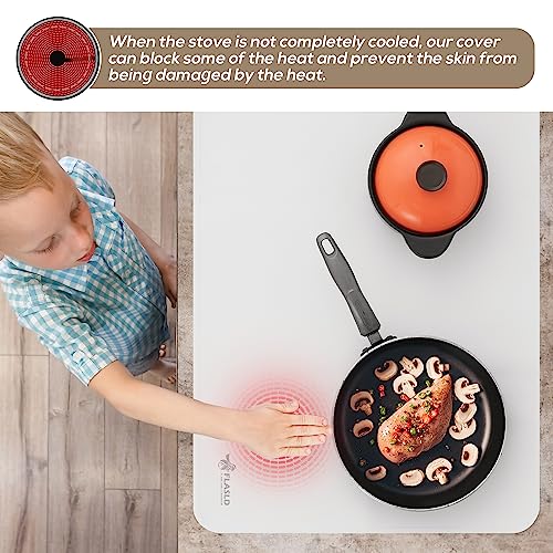 FLASLD Silicone Electric Stove Top Cover, Glass Stove Top Protector for Ceramics, Silicone Dish Drying Mat, Multipurpose Mat, White-20×24 inch - Image 4