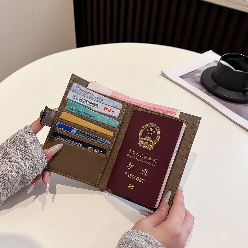 Multifunctional Solid Color PU Leather Wallet, RFID Blocking Design Portable Daily Storage Purse for Cards Cash Coin Business Use - Image 2