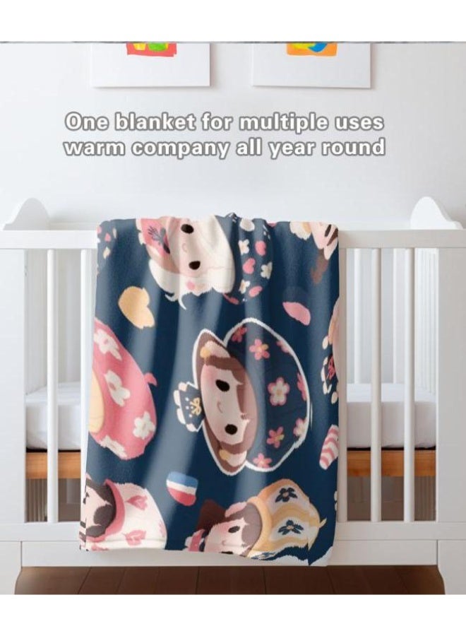 عام بطانية رقيقة من الفانيلا الكرتونية للأطفال والرضع (دافئة ومريحة، ومناسبة للنوم والألعاب) 70 سم * 100 سم - Image 1