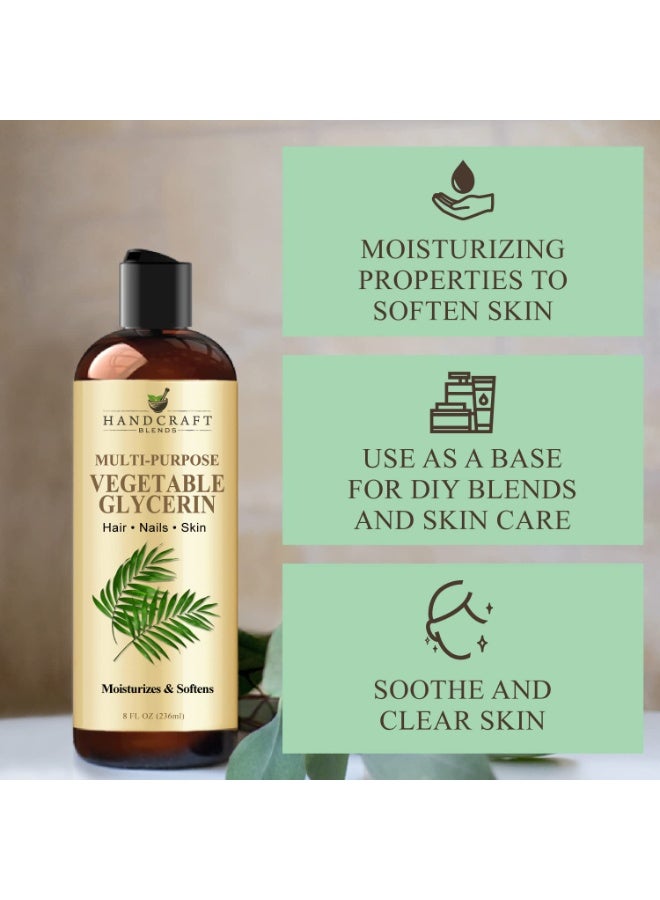 Handcraft Blends Vegetable Glycerin/Glycerine - for DIY Blends 8 Fl Oz - 100% Pure and Natural - Premium Grade Oil for Skin and Hair - Hair and Body - Massage - Image 2