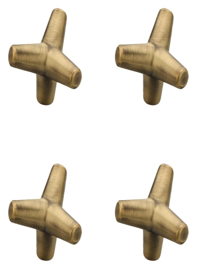 FITTINGO Y Shape Knob for Drawer/Decorative Knobs and Pulls/Drawer Knob/Door Knobs for Drawers (Zinc Alloy/Brass Antique Finish) Pack of 4 - Image 1