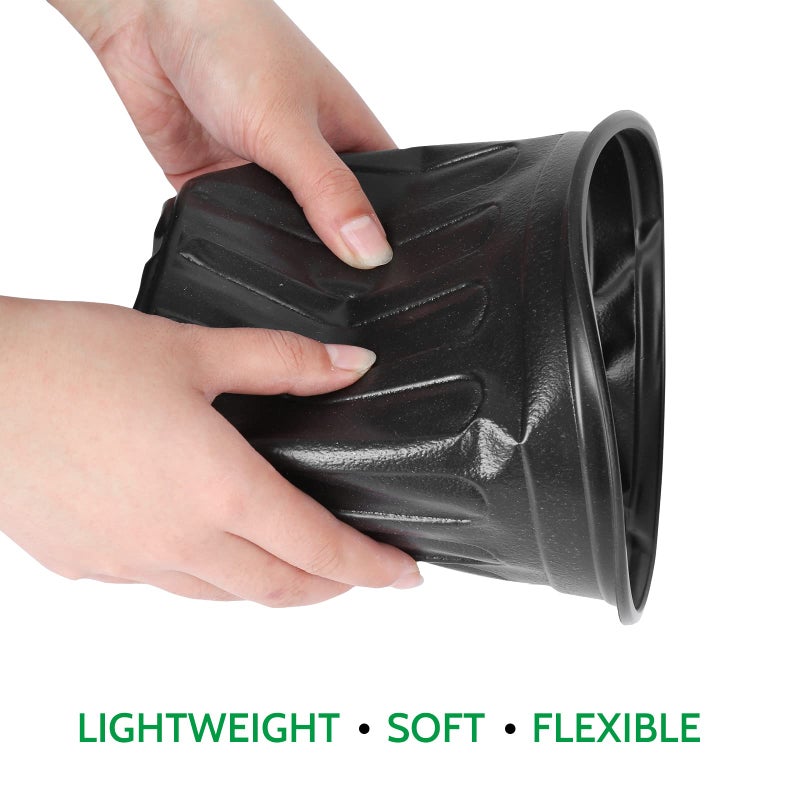 JERIA 100-Pack 1 Gallon Flexible Plant Nursery Pots with 100Pcs Plant Labels,Thickened Soft Plastic Seedling Pots,Seed Starting Pot Flower Plant Container for Succulentsï¼ŒSeedlings - Image 4