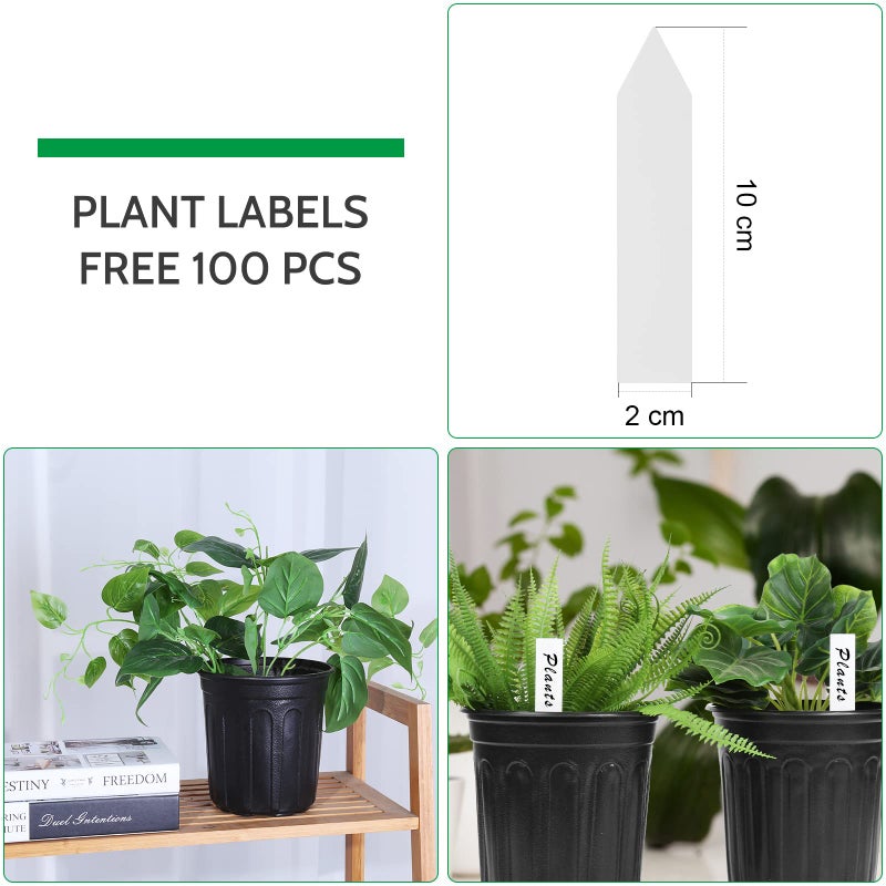 JERIA 100-Pack 1 Gallon Flexible Plant Nursery Pots with 100Pcs Plant Labels,Thickened Soft Plastic Seedling Pots,Seed Starting Pot Flower Plant Container for Succulentsï¼ŒSeedlings - Image 3