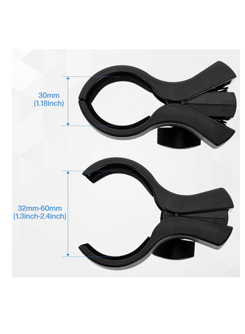 Excefore Upgraded Microphone Clip, Adjustable Mic Holder for Microphones, Universal Microphone Clip Holder, with Outer Diameter Between 32mm and 60mm, with 5/8" Male to 3/8" Female Screw Adapter  - Image 3