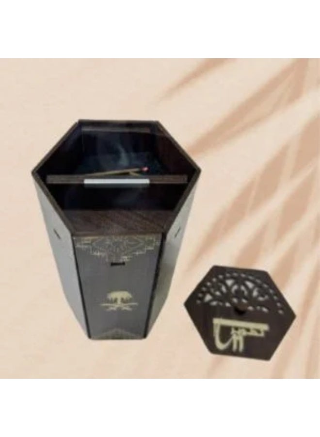 Samrix Car Incense Burner:  A car incense burner with a storage compartment for 15 incense sticks and a safe, non-flammable ignition point.  ✔ Small and practical incense burner for use inside the car.  ✔ Includes a storage compartment for incense sticks.  ✔ Includes 15 ready-to-use incense sticks.  ✔ Safe, non-flammable ignition point.  ✔ Easy to use while driving.  ✔ Balanced fragrance distribution inside the car.  ✔ Practical and smart design.  ✔ Durable and long-lasting materials.  ✔ Creates a wonderful aromatic atmosphere while traveling.  ✔ Suitable for personal use or as a gift.  ✔ Easy to clean and maintain.  ✔ Safe for all passengers.  ✔ Elegant design adds a touch of sophistication to the car.  ✔ Ideal for incense lovers on the go.  ✔ Suitable for all types of cars. - Image 2