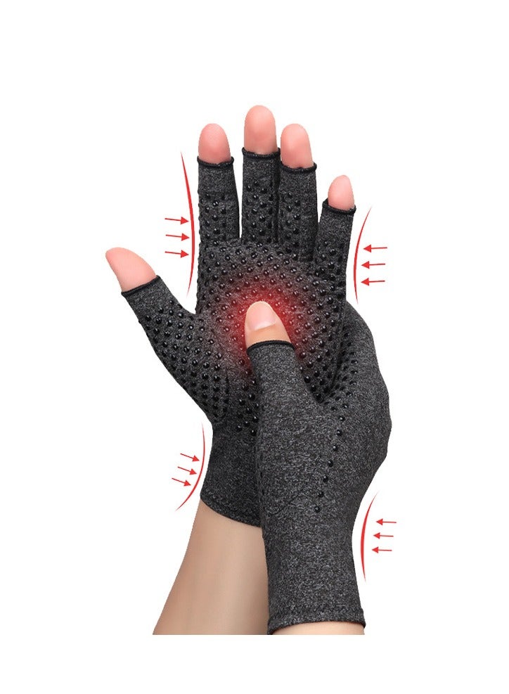 Generic Arthritis Compression Gloves for Women & Men for Arthritis Hand Pain Relief, Half-Finger Cycling Gloves Compression Gloves(Glue dispensing style,M)  - Image 3