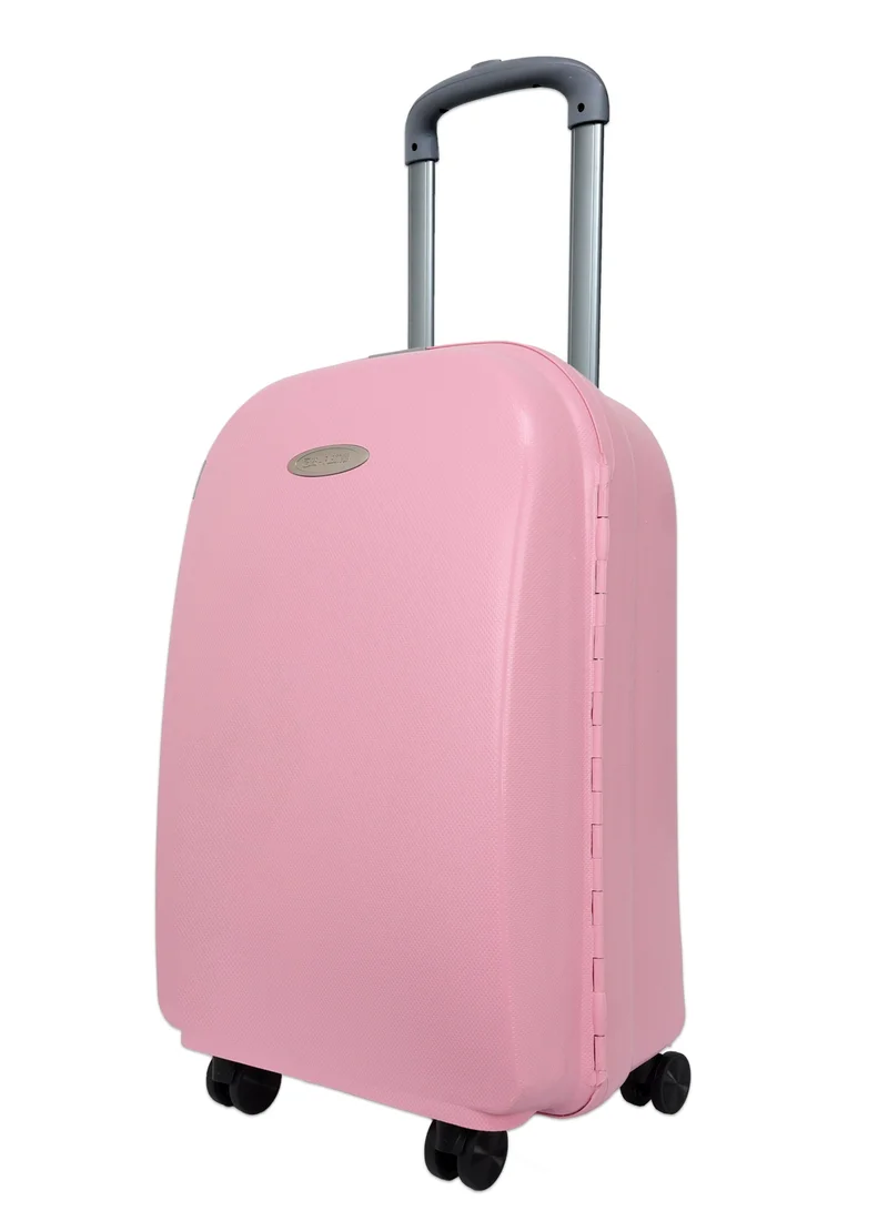 ريفلكشين REFLECTION Hard Luggage, Trolley Bag with PP Plastic Body with Soft 3 Level Adjustable Handle, Pink, 69 cm