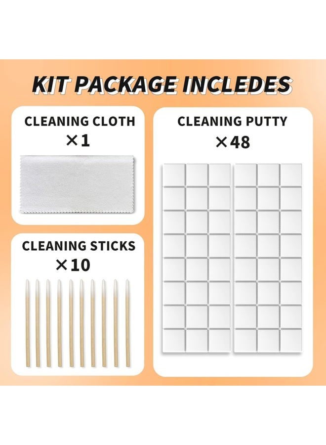 MOLOPPO Cleaning Putty, Phone Cleaning Kit, Remove Ear Wax&Dirt&Gunk from Device's Small Crevices, for AirPod Cleaner Kit for Airpods Charging Case/Headphones/Phone/Electronics（White） - Image 3