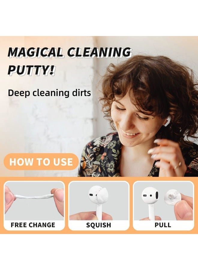 MOLOPPO Cleaning Putty, Phone Cleaning Kit, Remove Ear Wax&Dirt&Gunk from Device's Small Crevices, for AirPod Cleaner Kit for Airpods Charging Case/Headphones/Phone/Electronics（White） - Image 2