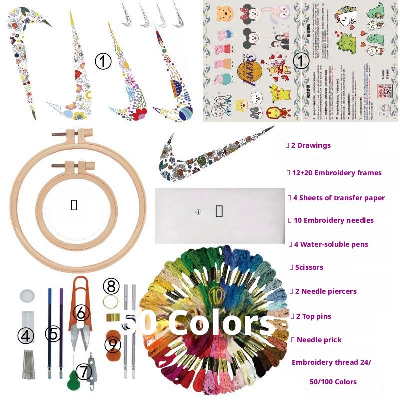 Cross Stitch Alphabet Embroidery Kit DIY Set - Image 3
