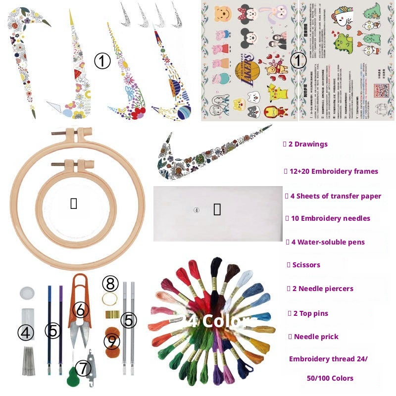 Cross Stitch Alphabet Embroidery Kit DIY Set - Image 2