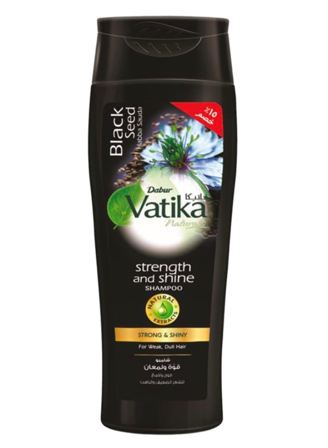 VATIKA Naturals Blackseed (Habba Sauda) Shampoo (360ml) - For Weak & Dull Hair - Strength & Radiant Shine - Enriched with Pure Natural Extracts - Image 1