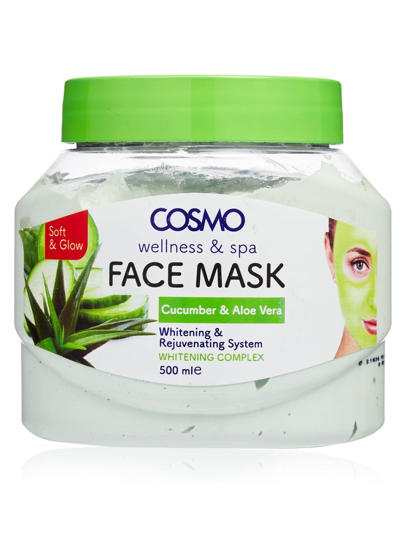 COSMO - Face Mask Cucumber And Aloe Vera 500ml - Image 1