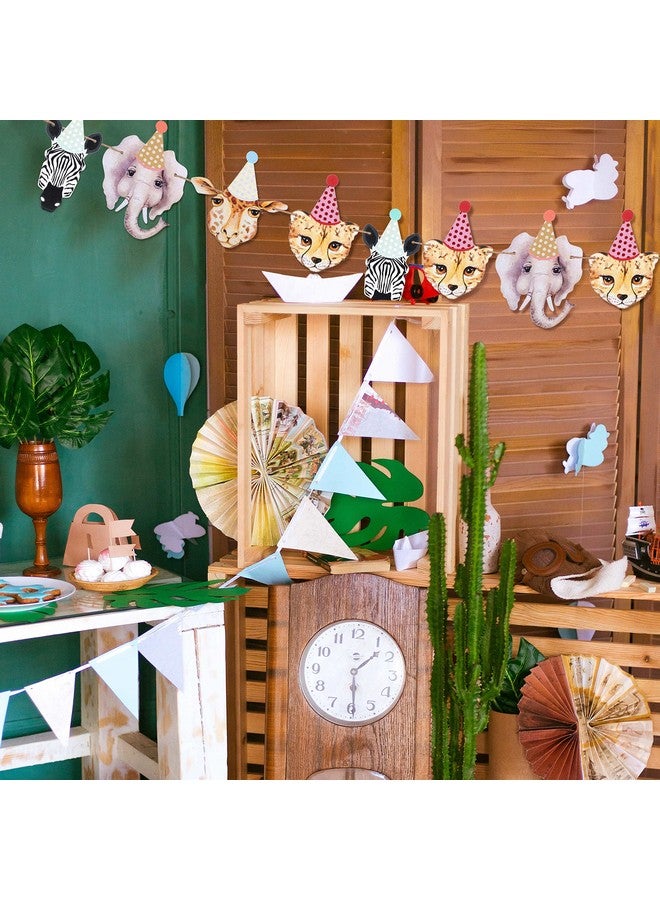 Epakh لافتة حيوانات الحفلة إيباهك 2 قطعة - لافتة عيد ميلاد سعيدة - زينة حيوانات الغابة لاحتفالات الأطفال في الغابة - Image 5