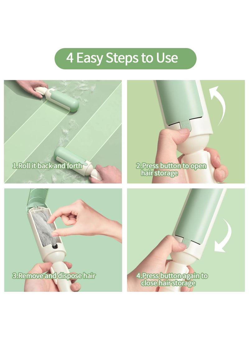 Pet Hair Remover Roller,Reusable Dog & Cat Fur Remover with Comfy Non-Slip Handle, Portable Pet Hair Removal Tool with Self-Cleaning Base for Couch, Car Seat, Carpet, Bedding - Image 2