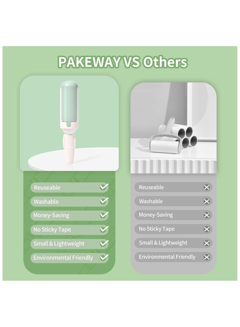 Pet Hair Remover Roller,Reusable Dog & Cat Fur Remover with Comfy Non-Slip Handle, Portable Pet Hair Removal Tool with Self-Cleaning Base for Couch, Car Seat, Carpet, Bedding - Image 4