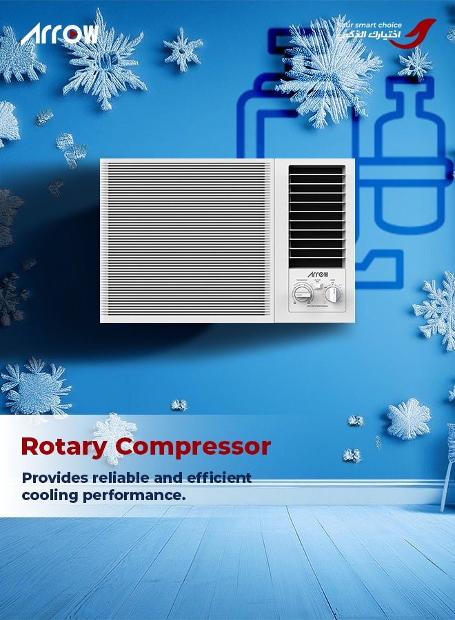 17,200 BTU Window Air Conditioner, Cooling Only, Mechanical Controls, White Color | Model Name: RO-18WHC