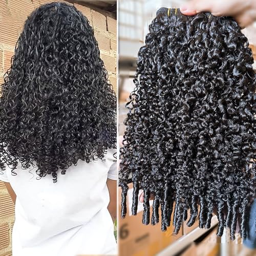zikria Burmese Curly Clip in Hair Extensions Human Hair 3C4A Lace Clip in Human Hair Extensions 7pcs 120gset Spirally Curly Classic Clips Ins Real Human Hair Extension Full Head For Black Women 14 Inch - Image 1