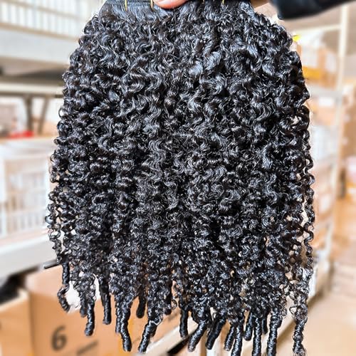 zikria Burmese Curly Clip in Hair Extensions Human Hair 3C4A Lace Clip in Human Hair Extensions 7pcs 120gset Spirally Curly Classic Clips Ins Real Human Hair Extension Full Head For Black Women 14 Inch - Image 3