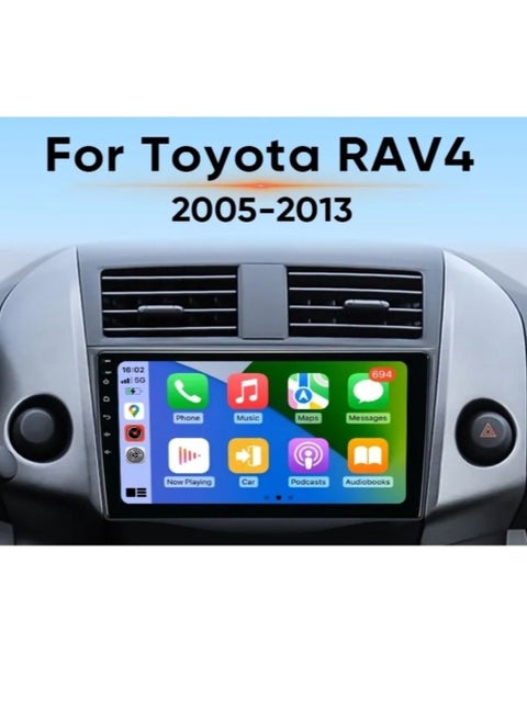 Android Screen For Rav4 2005 To 2013 4GB RAM Support Apple Carplay Android Auto Wireless QLED Touch Screen AHD Camera Included SIM Card Support Bluetooth Offline Navigation GPS