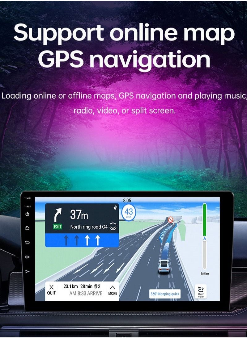 Android Screen For Rav4 2005 To 2013 4GB RAM Support Apple Carplay Android Auto Wireless QLED Touch Screen AHD Camera Included SIM Card Support Bluetooth Offline Navigation GPS