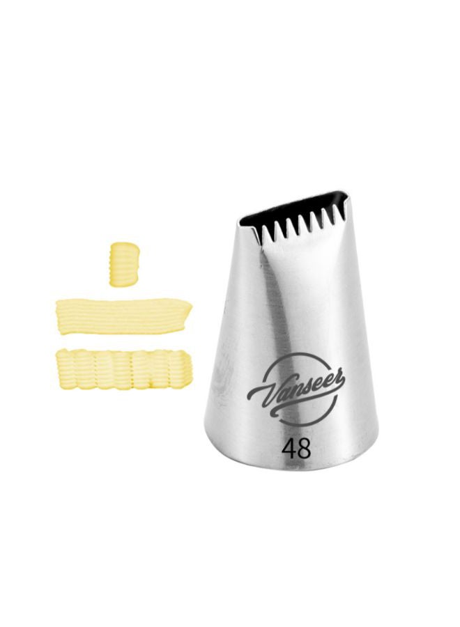 إسكدنيا قمع مع أنبوب لتزيين الكيك فضي 5سم - Image 2