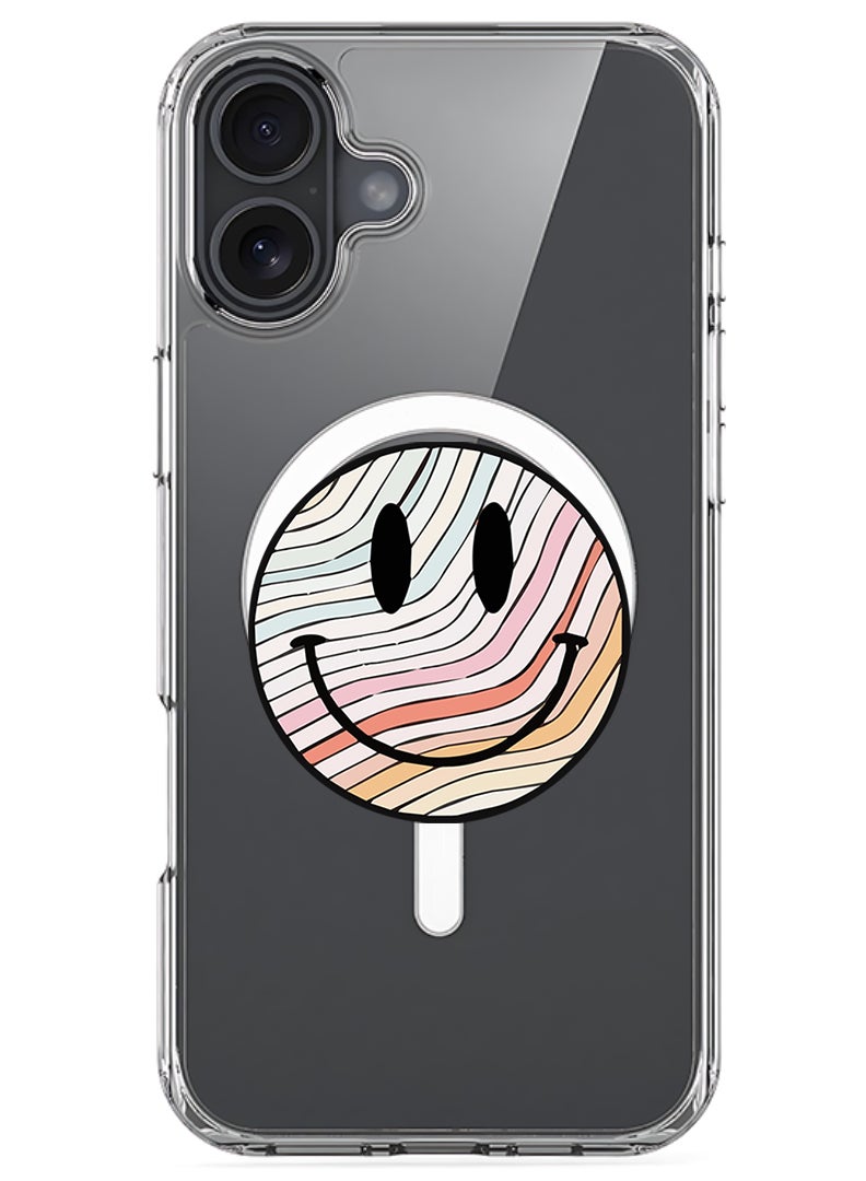 Theodor Magnetic Case for Apple iPhone 17 Compatible with MagSafe Wireless Charging, Shockproof Phone Bumper Cover - Smiley - Image 1