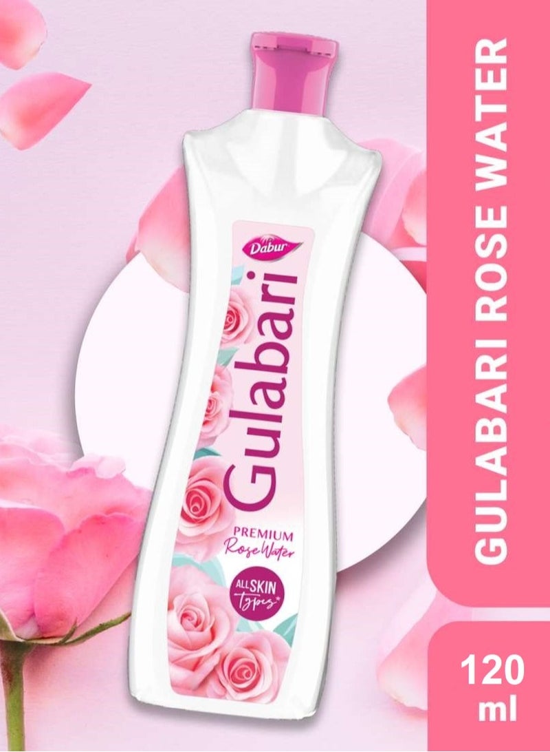 دابر تونر تنظيف الوجه الفاخر بماء الورد من جولاباري، 120 مل - Image 1