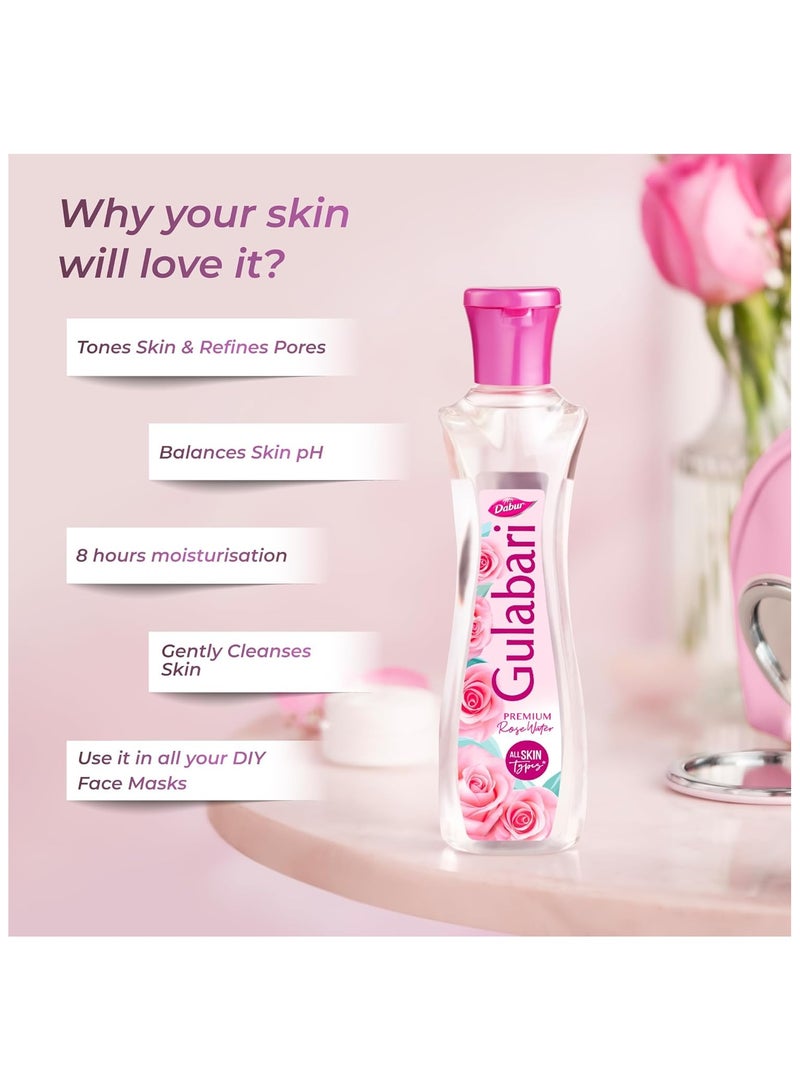 دابر تونر تنظيف الوجه الفاخر بماء الورد من جولاباري، 120 مل - Image 3