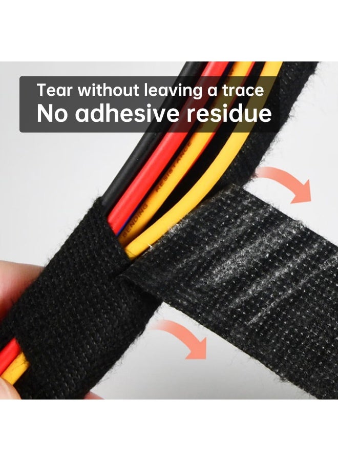 ECVV 2 Rolls Automotive Wire Harness Tape, 15 Meter Electrical Insulation Black Self-Adhesive Fabric Noise Reduction Wrap Cord Cloth, High Temp Wiring Loom Protect Fix Cable - Image 4