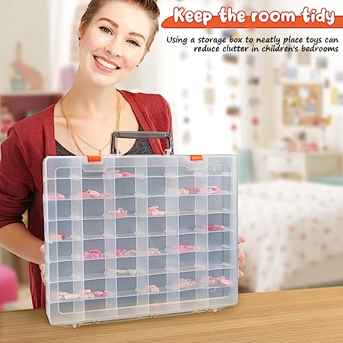 Udefineit Large 48 Grids Clear Plastic Organizer Box with Dividers, Adjustable Compartment Plastic Arts Crafts Storage Containers for Hobby Small Parts, Jewelry Bead Tackle Organizer Storage Box Case - Image 3