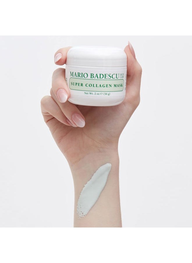 MARIO BADESCU - Super Collagen Mask, Clay Mask Face Skin Care Ideal for Combination, Dry or Sensitive Skin, Pore Minimizer with Hydrating Collagen and Purifying Kaolin Clay, 2 Oz - Image 1