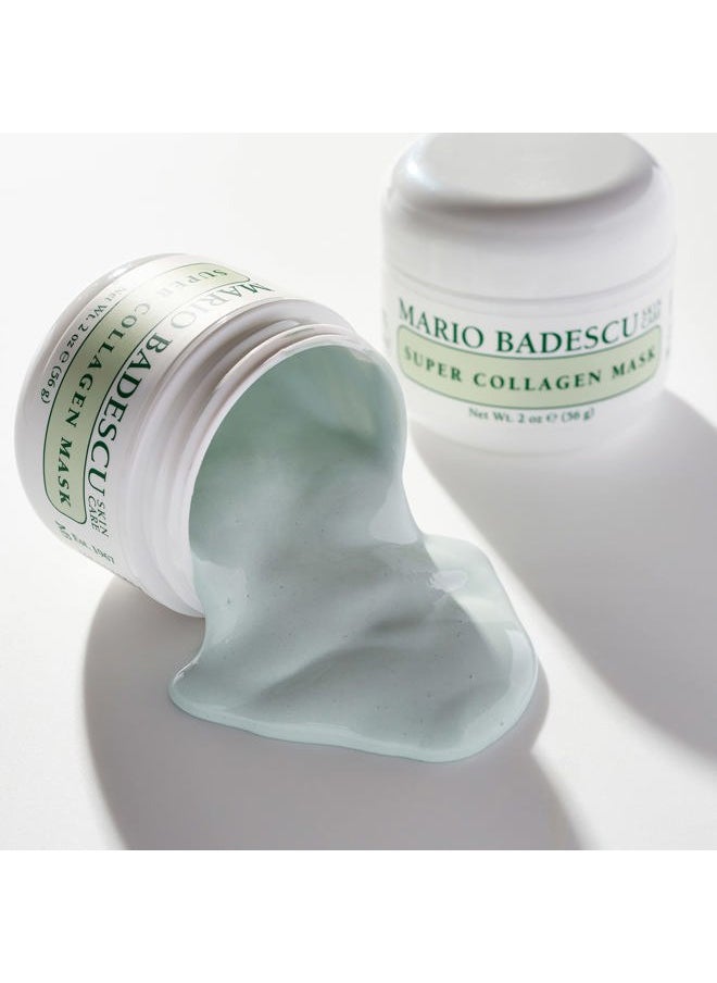 MARIO BADESCU - Super Collagen Mask, Clay Mask Face Skin Care Ideal for Combination, Dry or Sensitive Skin, Pore Minimizer with Hydrating Collagen and Purifying Kaolin Clay, 2 Oz - Image 1