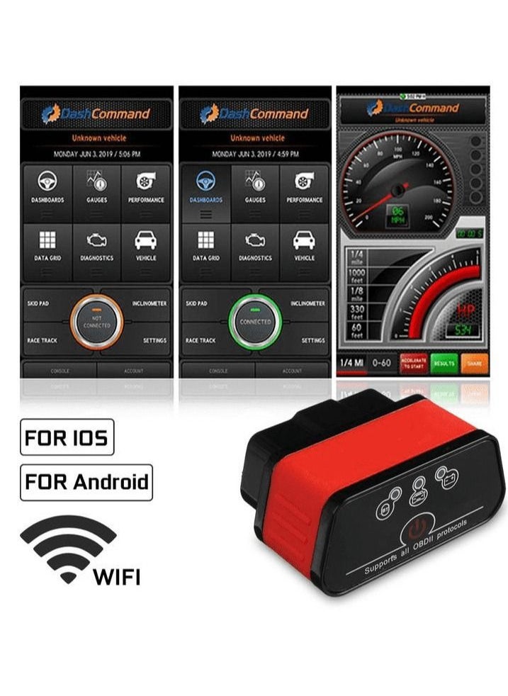 Generic WIFI/Bluetooth KW903 OBDII OBD2 Car Diagnostic Scanner Reader OBD Scanner Tool For IOS Android  - Image 1