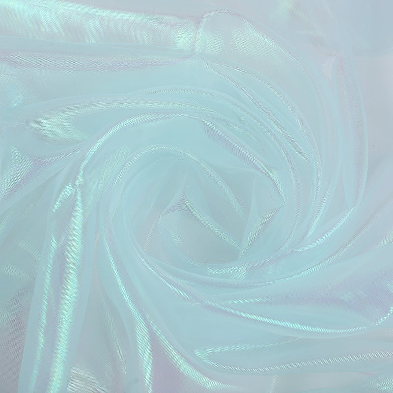 Spot Flat Colorful Laser Cloth Glass Gauze Mermaid Mesh Stage Costume Performance Clothing Material Bright Silk Organza New - Image 1