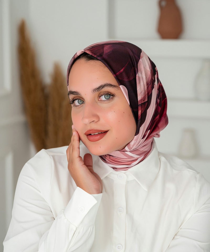 كايان طرحة قطن فيل مربعة بتصميم مميز - متعدد الألوان - Image 1
