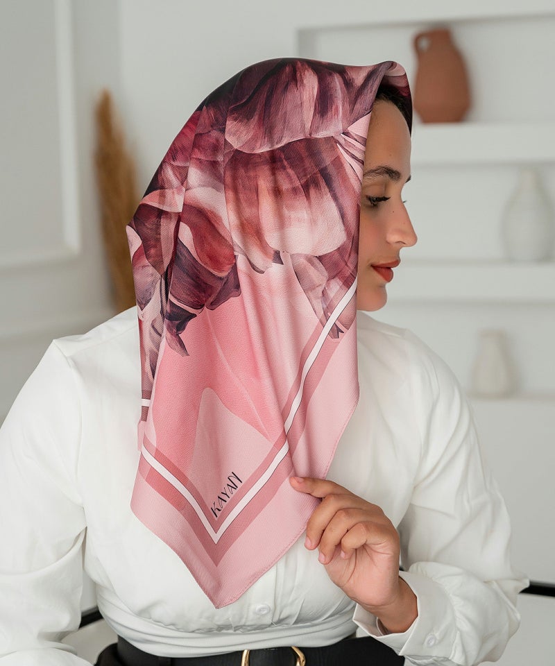 كايان طرحة قطن فيل مربعة بتصميم مميز - متعدد الألوان - Image 2