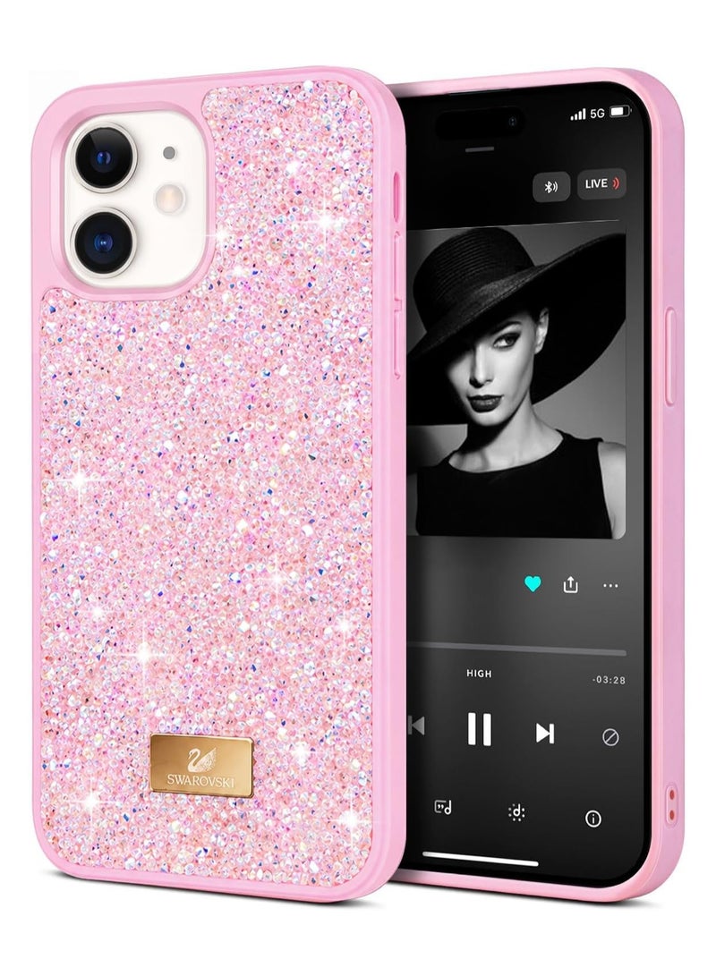 جراب خلفي لامع لهاتف iPhone 11 بتصميم لامع فاخر للفتيات والنساء، جراب هاتف نحيف مضاد للخدش (وردي)