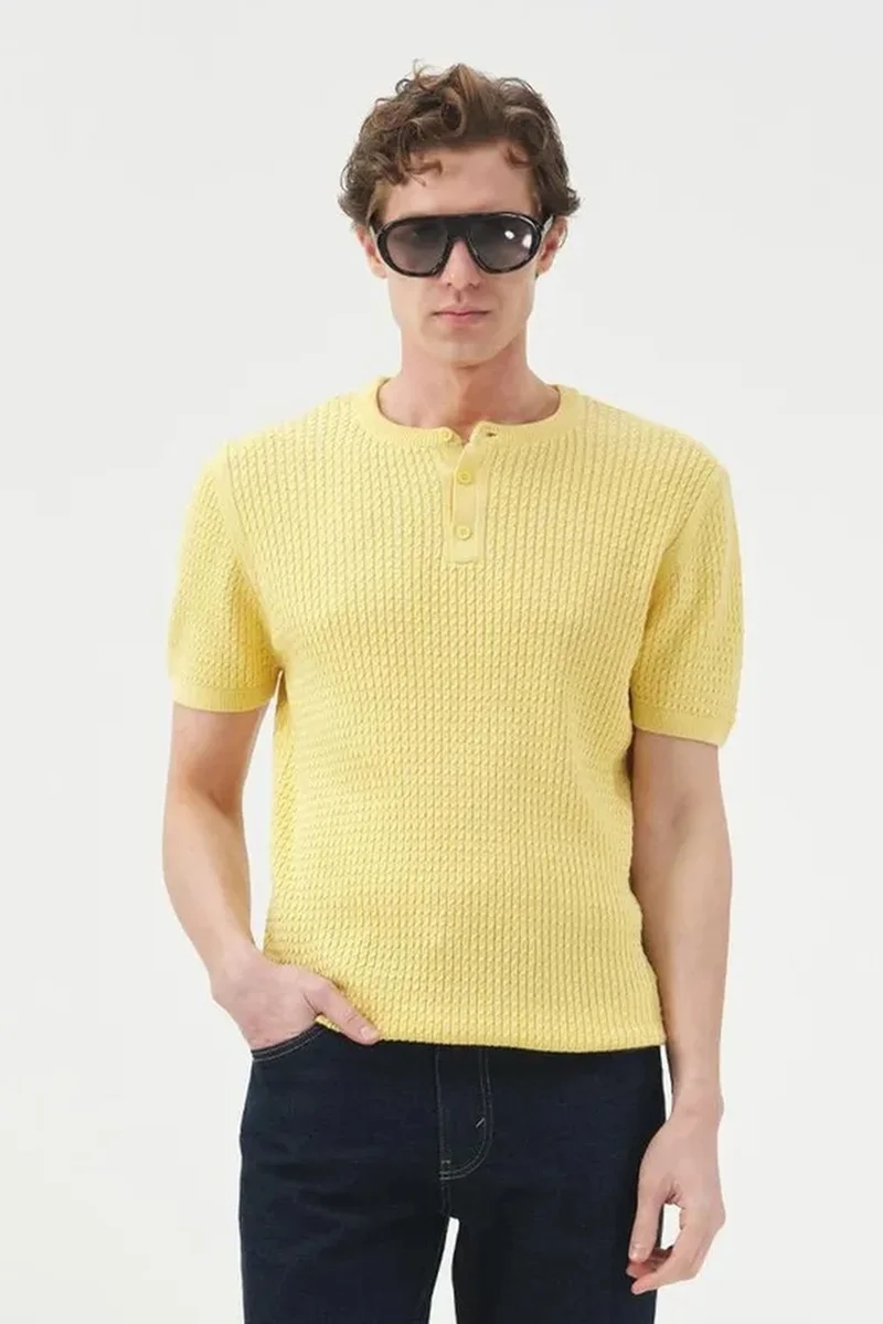 Giesto Lemon Yellow GIESTO Men's T-Shirt for Men | Best Price UAE