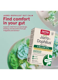 jarrow formulas Jarrodophilus Gut Calm Probiotic 3 Billion Cfu 30 Delayed Release Veggie Caps Supports Relief From Occasional Gas Bloating & Discomfort Up To 90 Servings (Packaging May Vary)  - Image 4