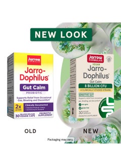 jarrow formulas Jarrodophilus Gut Calm Probiotic 3 Billion Cfu 30 Delayed Release Veggie Caps Supports Relief From Occasional Gas Bloating & Discomfort Up To 90 Servings (Packaging May Vary)  - Image 3