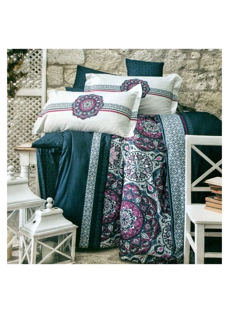 فاميلي بيد ملاية فلات مشجر قطن 3 قطع مقاس 180×250 سم موديل 158من فاميلي بد - Image 1