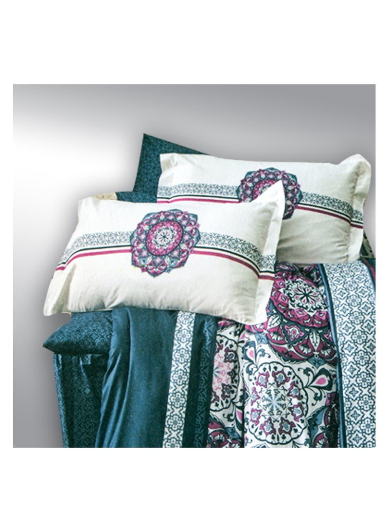 فاميلي بيد ملاية فلات مشجر قطن 3 قطع مقاس 180×250 سم موديل 158من فاميلي بد - Image 5