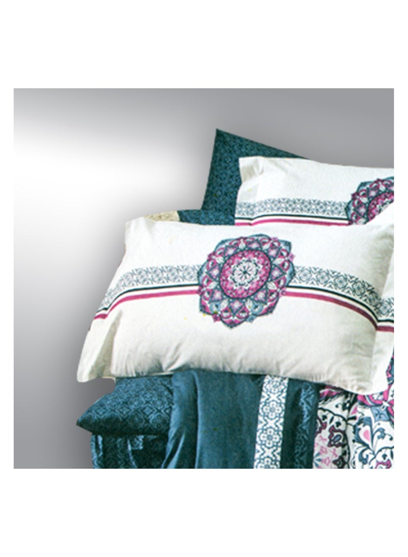 فاميلي بيد ملاية فلات مشجر قطن 3 قطع مقاس 180×250 سم موديل 158من فاميلي بد - Image 4